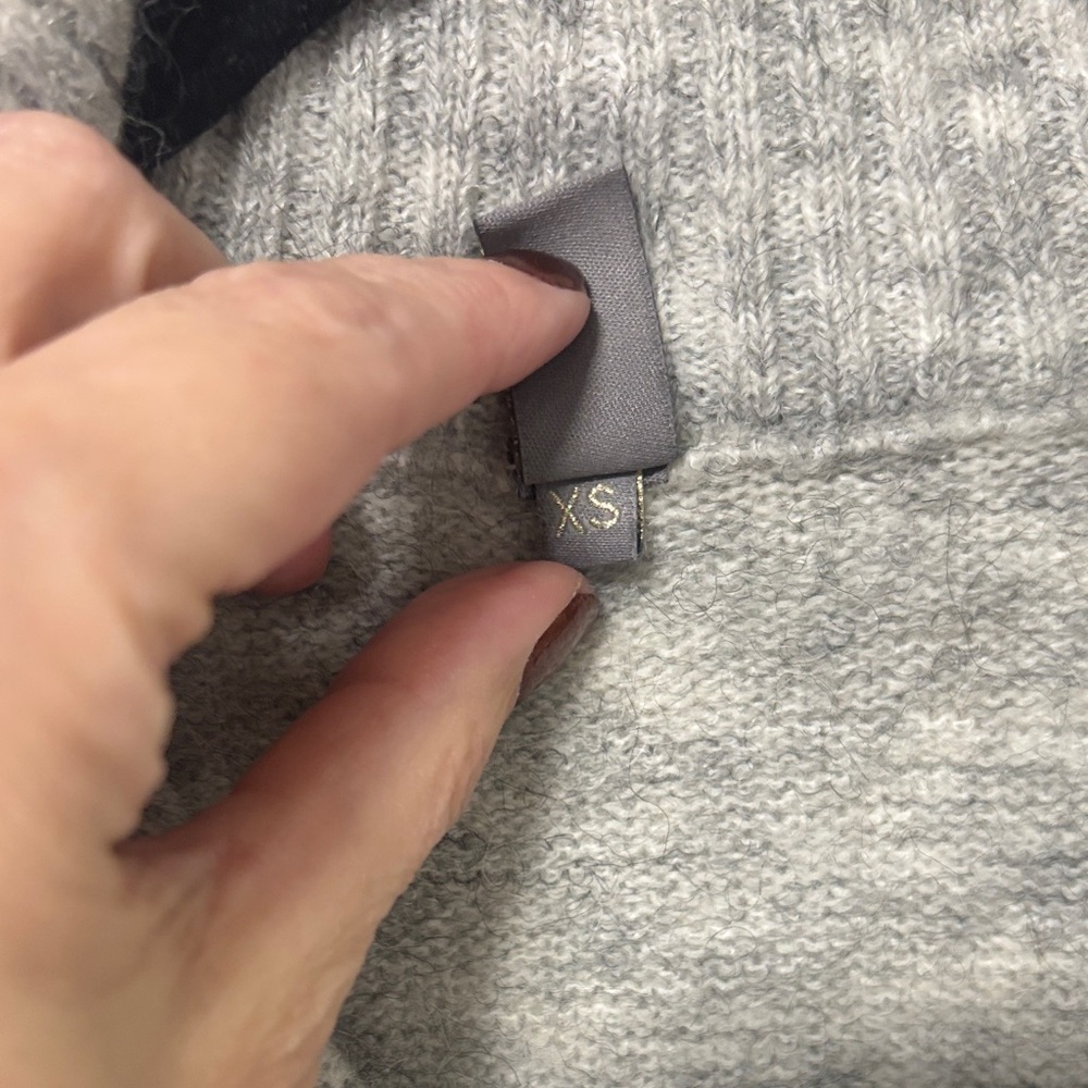 Culture Grey Zip-Up Sweater oversized XS - Picture 4 of 8